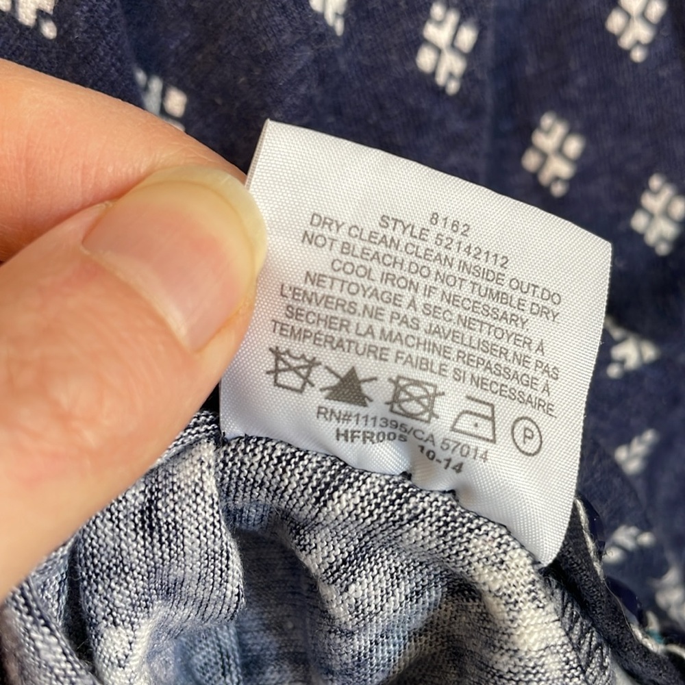 Tory Burch Striped Embroidered Linen Top - Picture 8 of 11